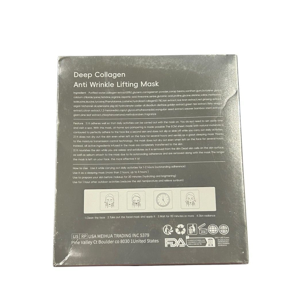 Deep Collagen Anti Wrinkle Lifting Face 9 Masks Anti-Aging NEW Sealed - Picture 8 of 11